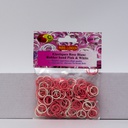 [3701371203478] ELASTIQUE ROSE BLANC      F