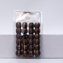 PERLES BOIS MARRON POUR CHEVEUX GRAND