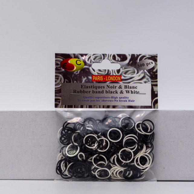 ELASTIQUES NOIR &amp; BLANC     F