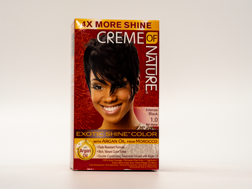 CREME OF NATURE HUILE ARGAN 4*MORE SHINE 1.0 NOIR INTENSE      FF