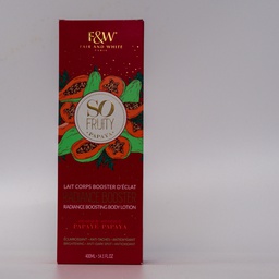 Fair &amp; white so fruity papaya lait corps booster d'éclat     f