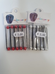 ACCESSORIES COLLECTION EPINGLE PERLE ROUGE OU BLANC     F